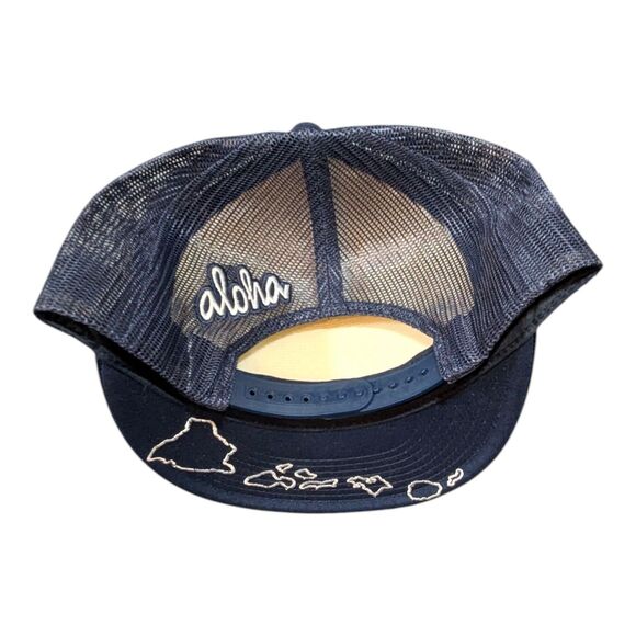 Local Motion Hawaii Mesh Foam Front Snapback Trucker Hat Stitched Bill Beach - Picture 4 of 4
